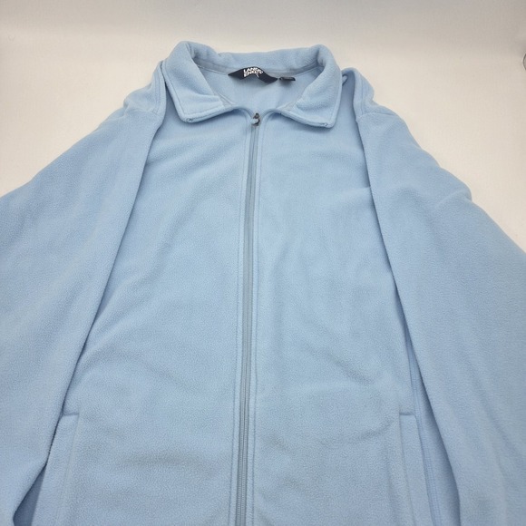 Lands' End Other - Lands' End Men's XXL 2XL Full zip Baby Blue Cotton Sweater Fleece
